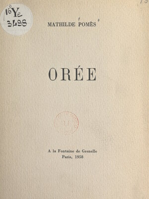 cover image of Orée